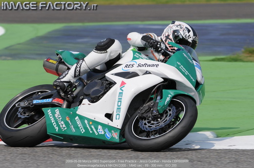 2009-05-09 Monza 0902 Supersport - Free Practice - Jesco Gunther - Honda CBR600RR